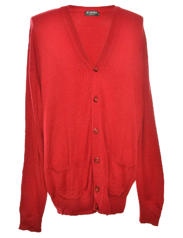 Classic Red Cardigan - XL