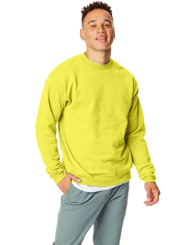 Hanes 50/50 Crewneck Sweatshirt | Safety Green