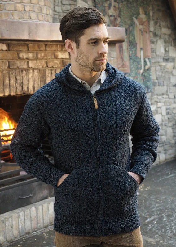 Aran Crafts Men’s Hooded Cardigan | Sherwood