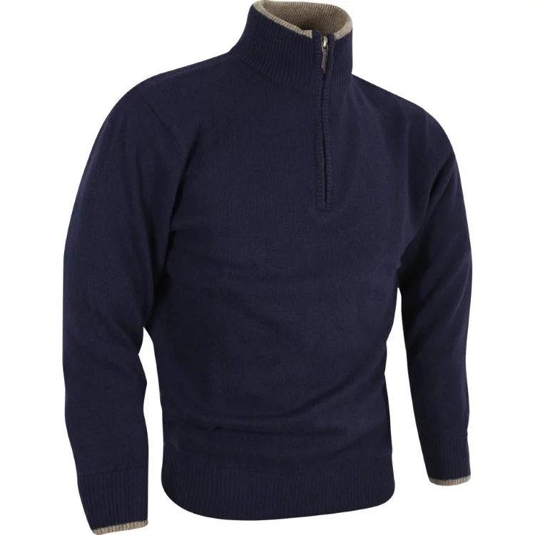 Jack Pyke Ashcombe Zip Neck Sweater - Navy