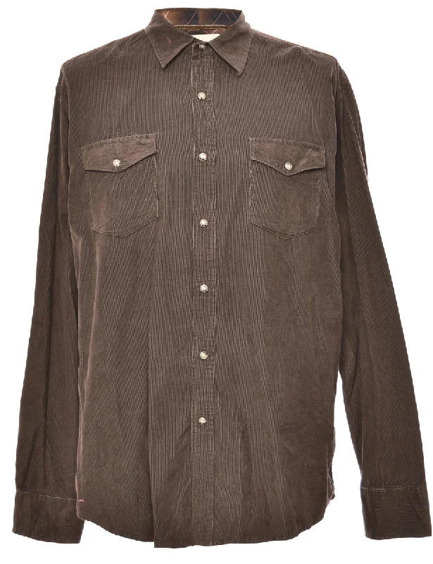 Corduroy Dark Brown Shirt - XL