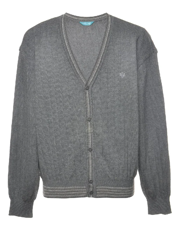 Classic Grey Cardigan - L