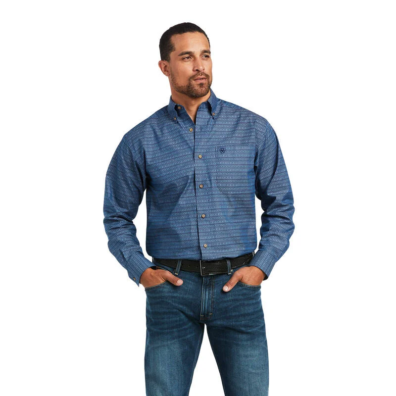 ARIAT DESMOND CLASSIC FIT DEEP PACIFIC LONG SLEEVE SHIRT