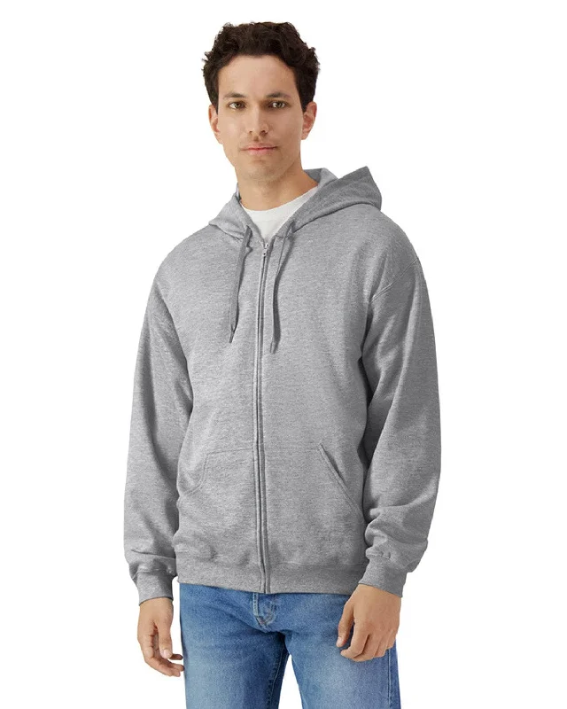 Gildan Softstyle Fleece Full-Zip Hooded Sweatshirt | Rs Sp Grey