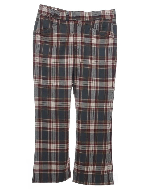 Checked Pattern Trousers - W35 L29