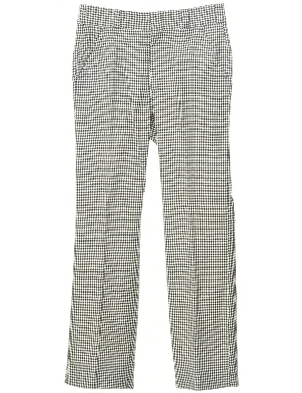 Checked Pattern Trousers - W33 L32