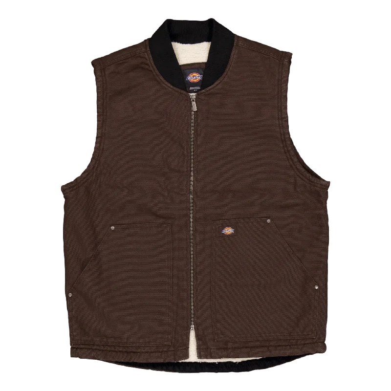 Dickies Duck Canvas Vest Dark  Dark Brown