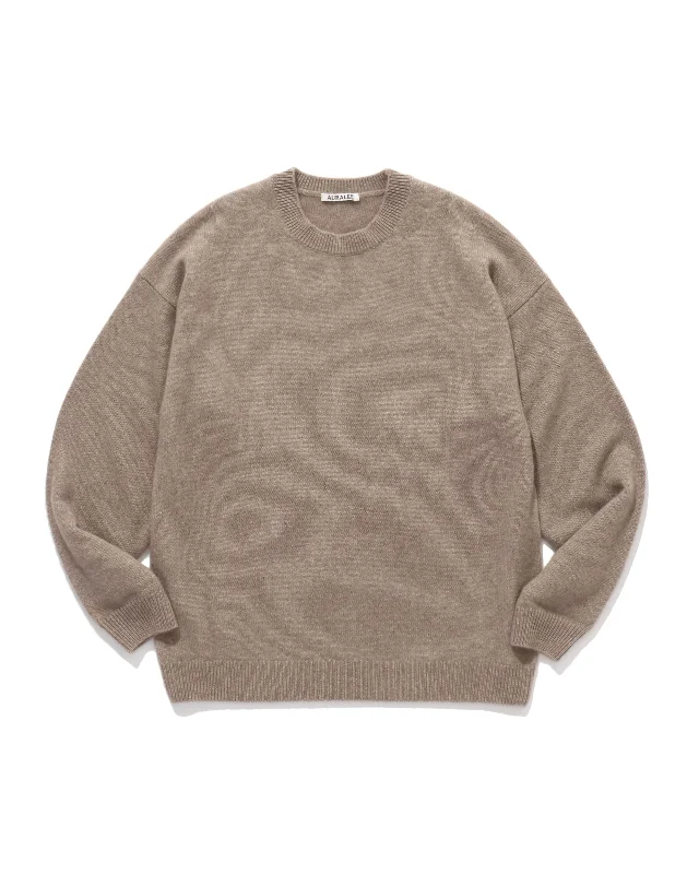 BABY CASHMERE KNIT P/O NATURAL BROWN