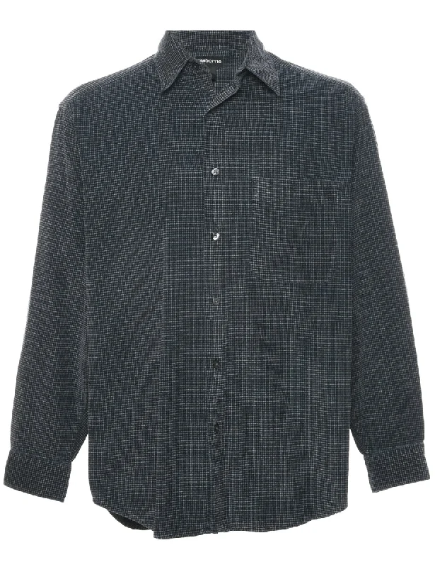 Corduroy Checked Shirt - M