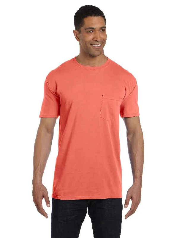 Comfort Colors Garment-Dyed Pocket T-Shirt | Bright Salmon