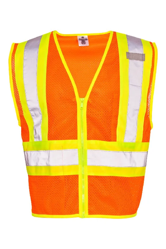 Kishigo Mens Ultra Cool Contrasting Mesh Vest - Orange - Closeout