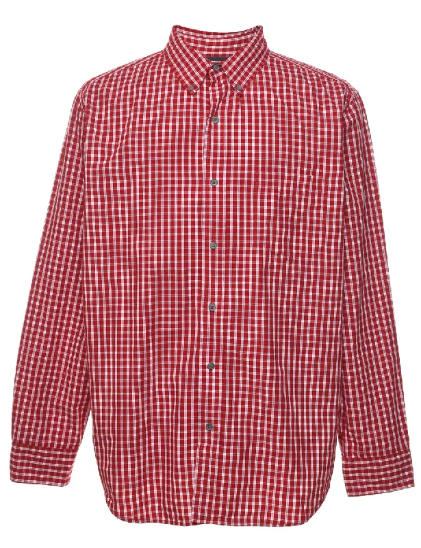 Chaps Red Checked Shirt - L