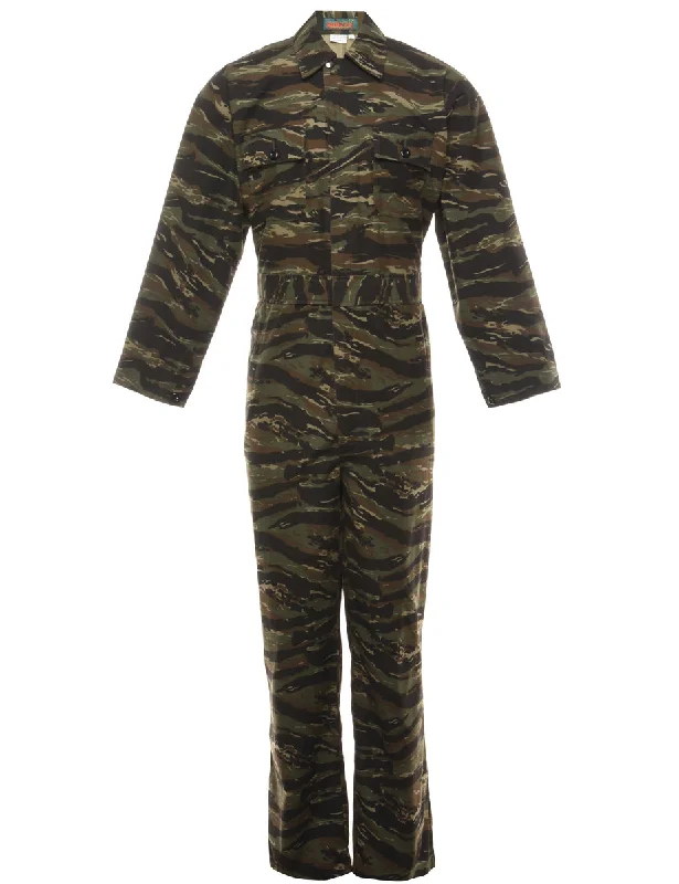 Camouflage Print Classic Boiler Suit - XL