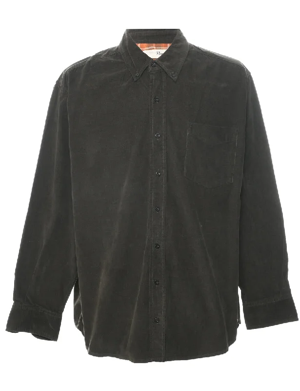 Corduroy Dark Green Shirt - L