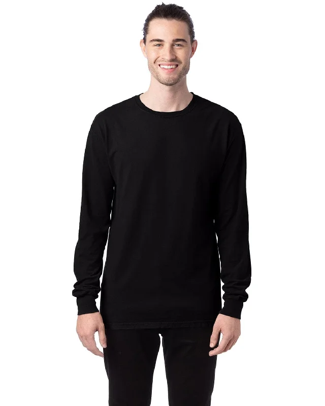 ComfortWash by Hanes Unisex 100% Ringspun Cotton Long Sleeve T-Shirt | Black