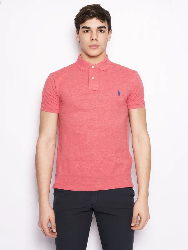 Polo in Cotone Slim-Fit Pink HTR