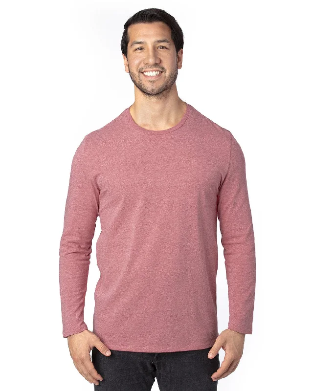 Threadfast Apparel Unisex Ultimate Long Sleeve T-Shirt | Maroon Heather