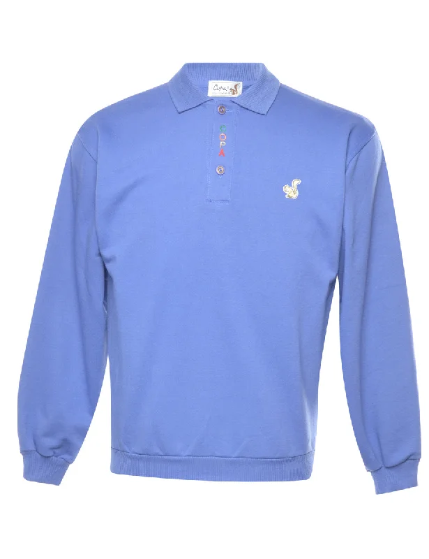 Blue Plain Sweatshirt - S