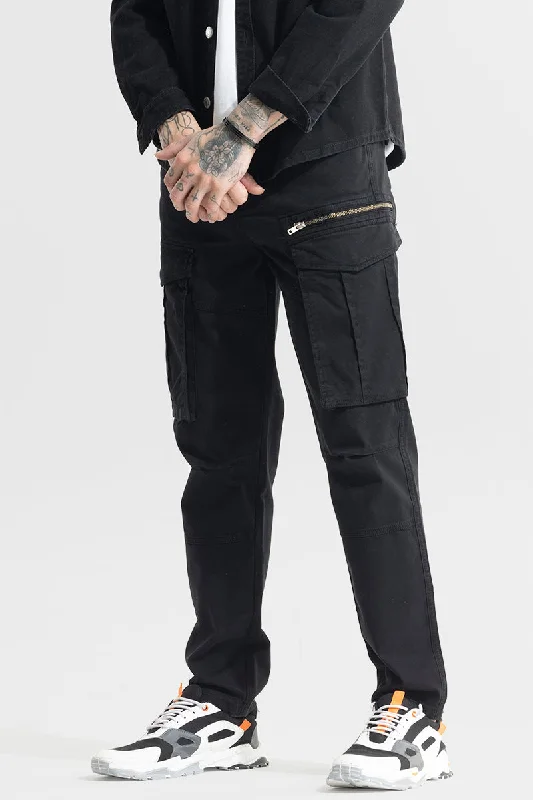 Outlander Black Cargo Pant