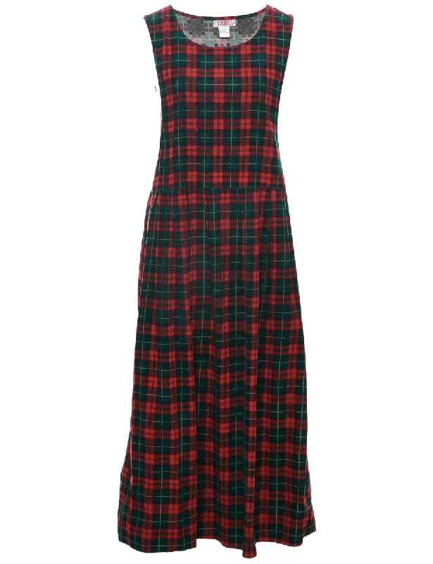 Checked Dress - L