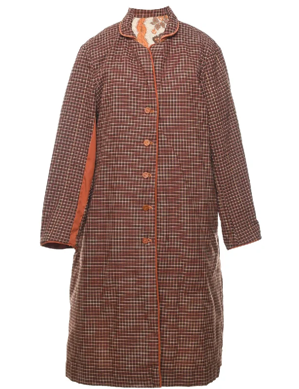 Checked Coat - XL