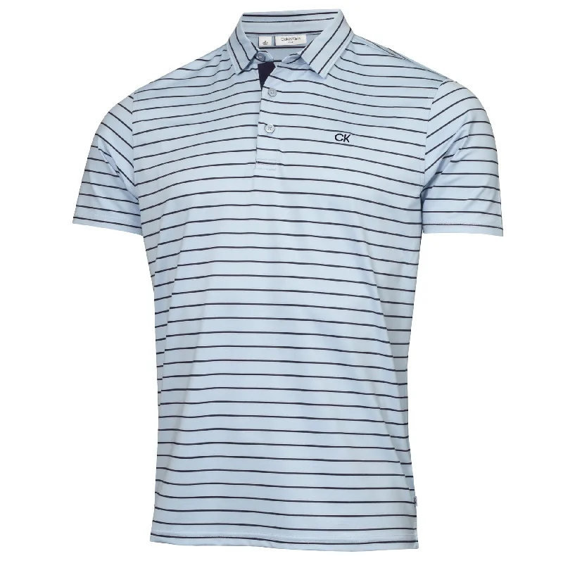 Silverstone Stripe Stretch Polo Blue - SS24