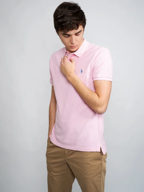 Polo in Piquet Slim Fit Rosa