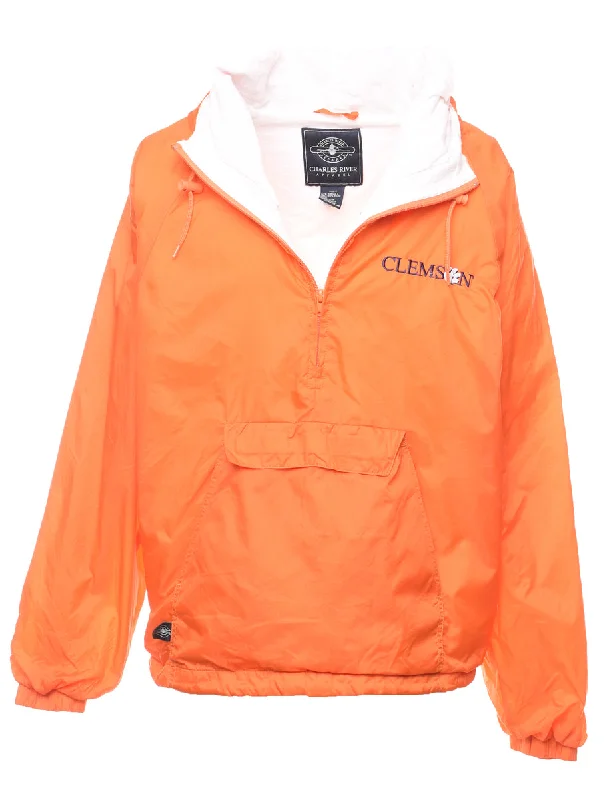 Classic Orange Quarter-Zip Anorak  - S