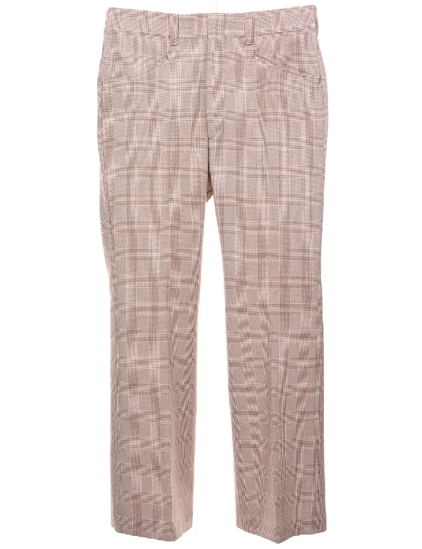 Checked Pattern Trousers - W34 L29