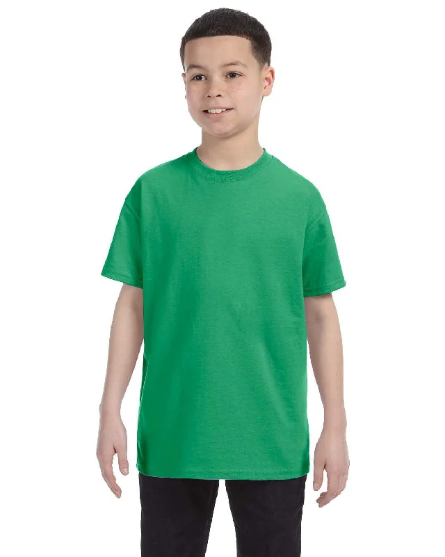 Jerzees Youth Heavyweight 50/50 T-Shirt | Irish Green Hthr