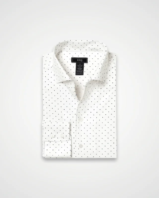 Napoli Bamboo White with Navy Polka Dot Shirt