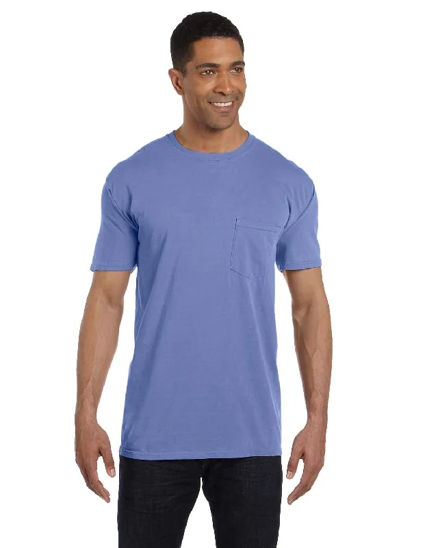 Comfort Colors Garment-Dyed Pocket T-Shirt | Flo Blue