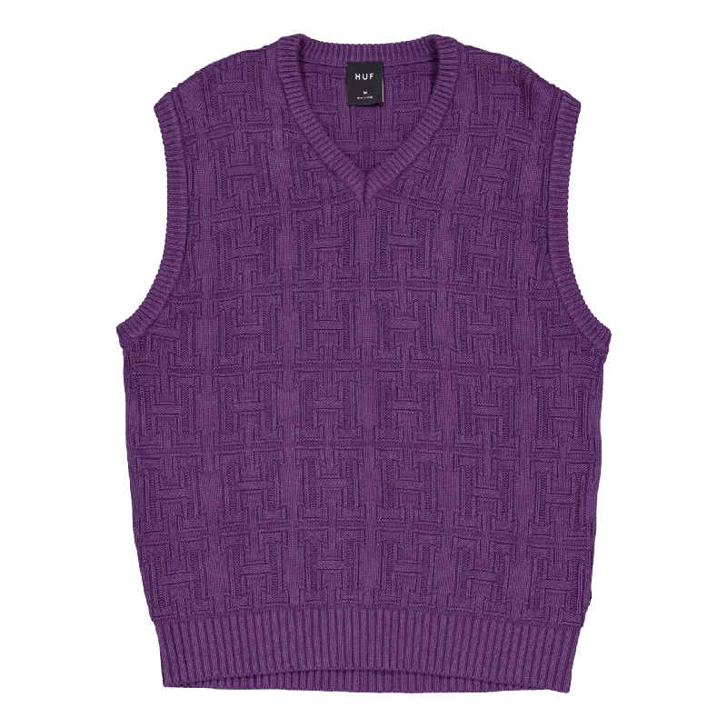 Interlaced Jacquard Overdyed V Raisin