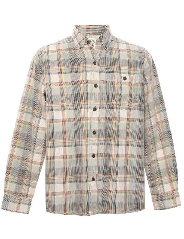 Corduroy Checked Shirt - M