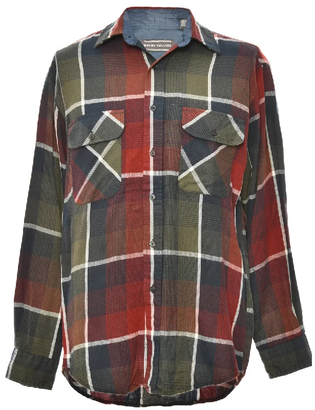 Checked Multi Colour Flannel Shirt - M