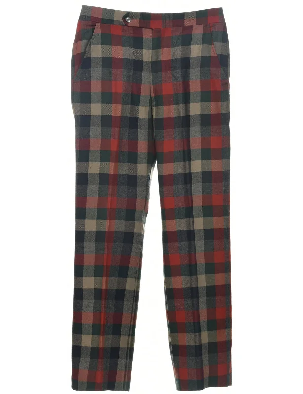 Checked Pattern Trousers - W32 L30