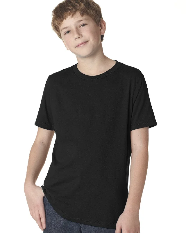 Next Level Boys Premium Short Sleeve Crew Tee | Black