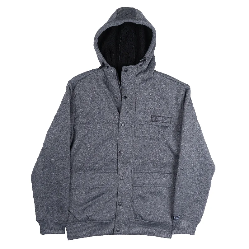 ZOO YORK SHERPA ZIP JACKET BLACK MARLED- ZY30H62