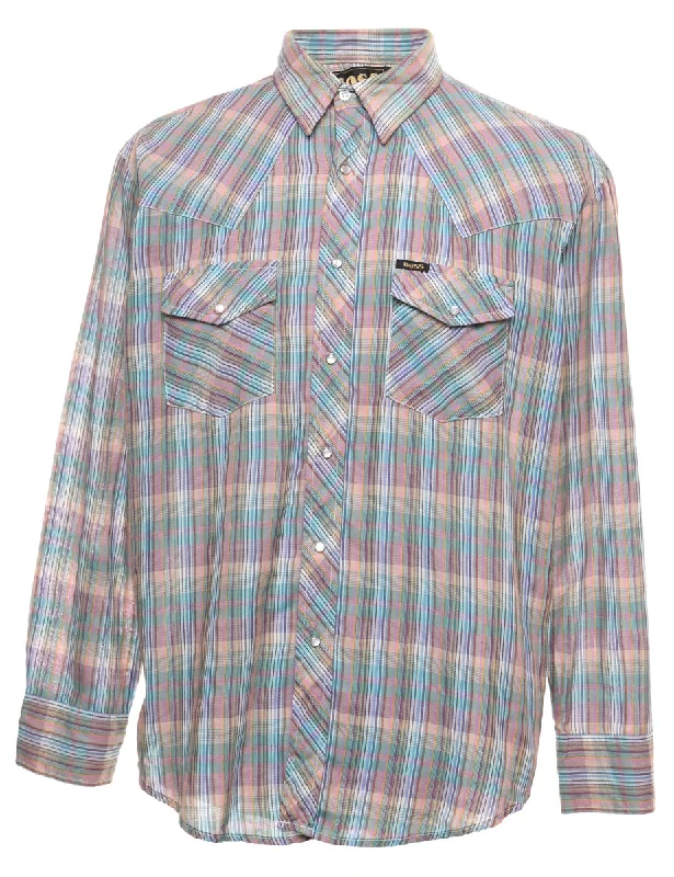 Checked Western Shirt - L