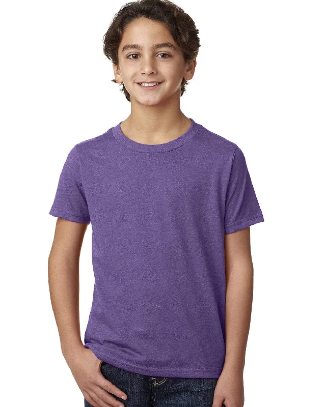 Next Level Boys CVC Crew Tee | Purple Rush