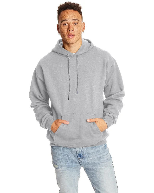 Hanes Ultimate Cotton Pullover Hoodie Sweatshirt | Ash