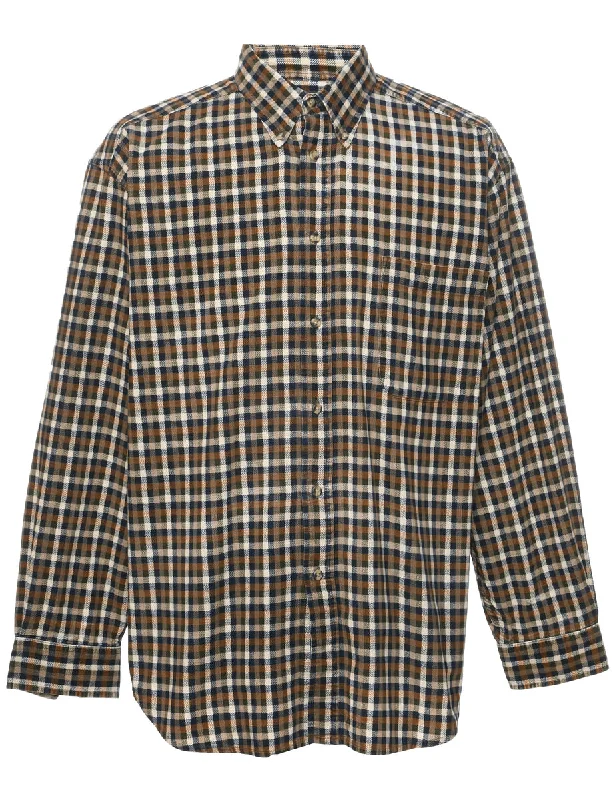 Corduroy Checked Shirt - L