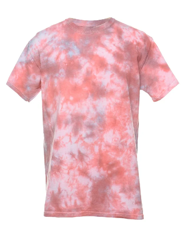 Classic Pink Tie Dye T-Shirt - M