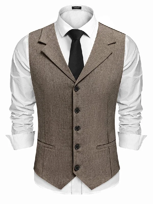 Slim Fit Notch Lapel Formal Vest (US Only)