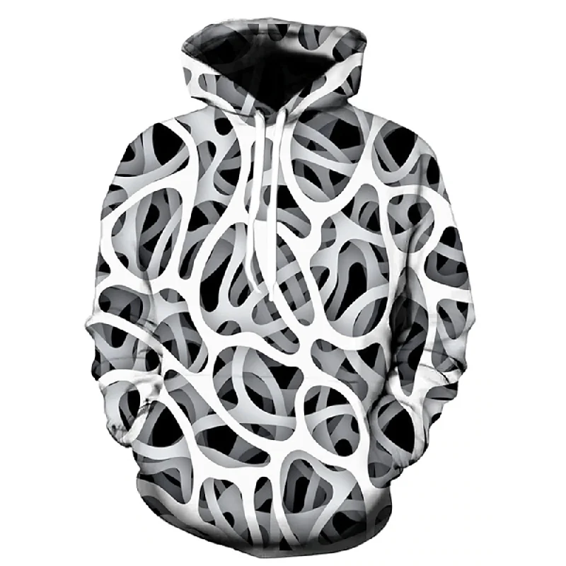 3D PRINT HOODIE WITH GRAPHIC PRINT