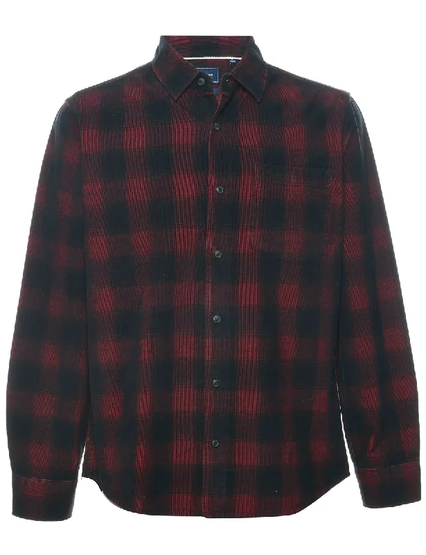 Corduroy Checked Shirt - M