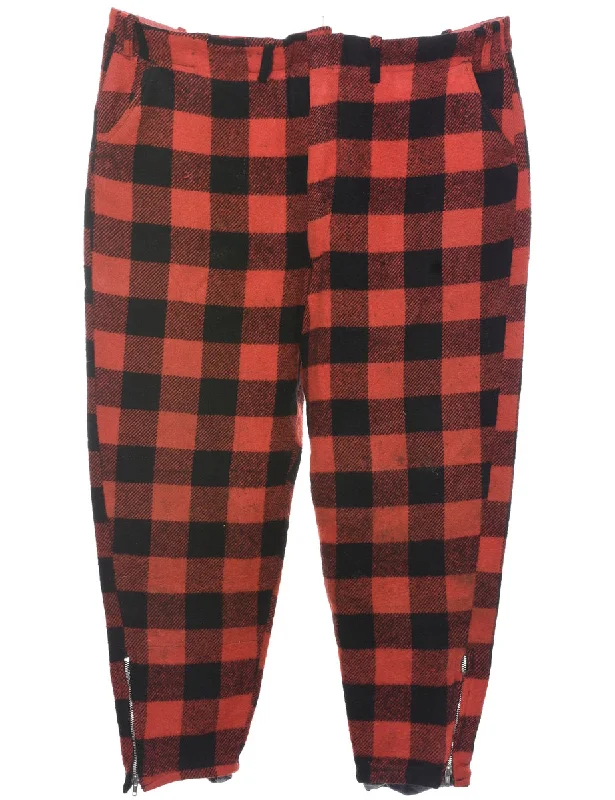 Checked Pattern Trousers - W44 L26