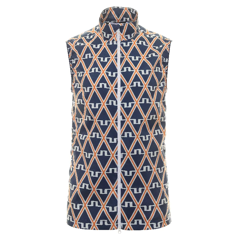 J.Lindeberg Golf Ash Light Print Packable Vest FW23