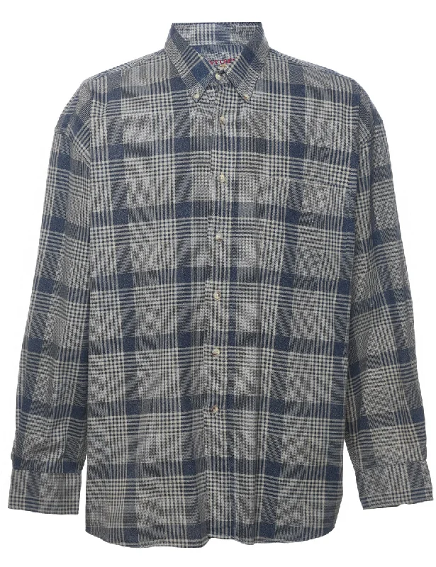 Checked Denim Shirt - XL