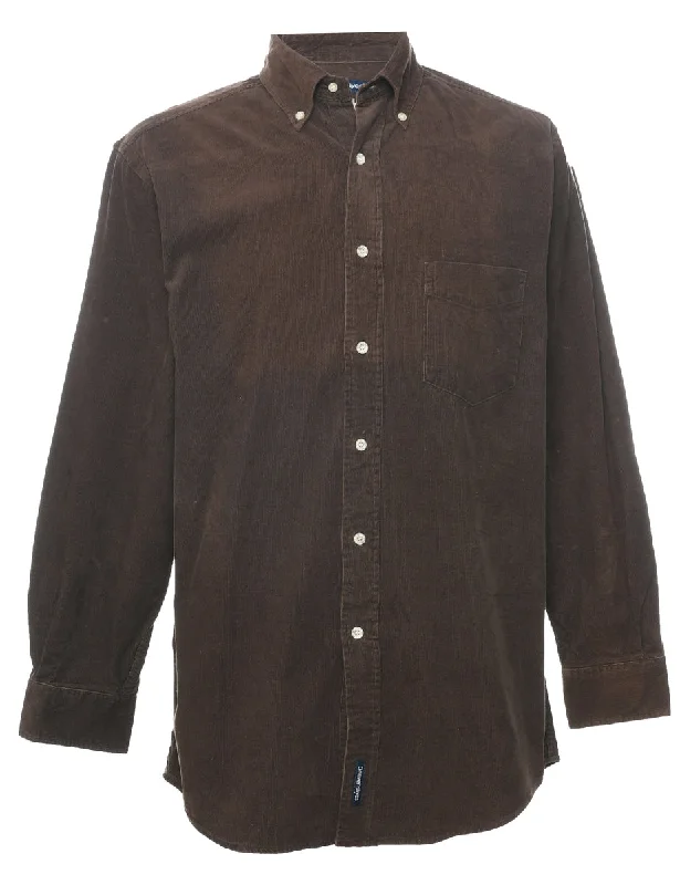 Corduroy Dark Brown Shirt - M